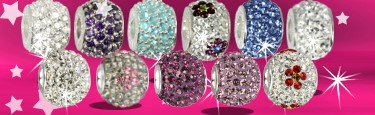 funkelnde Swarovski und Zirkonia Kugeln Trollbeads
